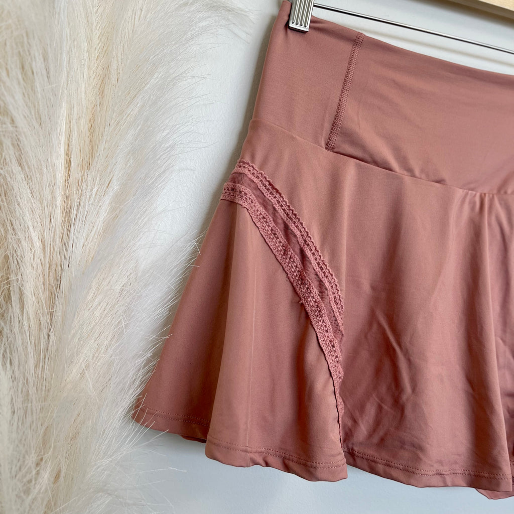 Dusty Rose Skort With Detail