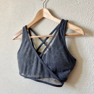 Floral Lace Mesh Sports Bra