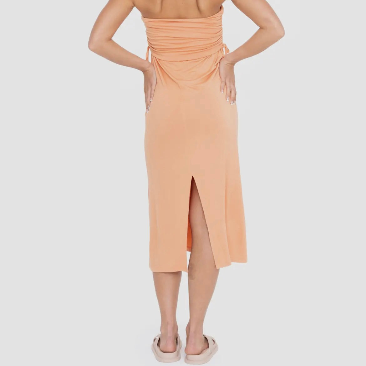 2-In-1 Maxi Skirt in Apricot