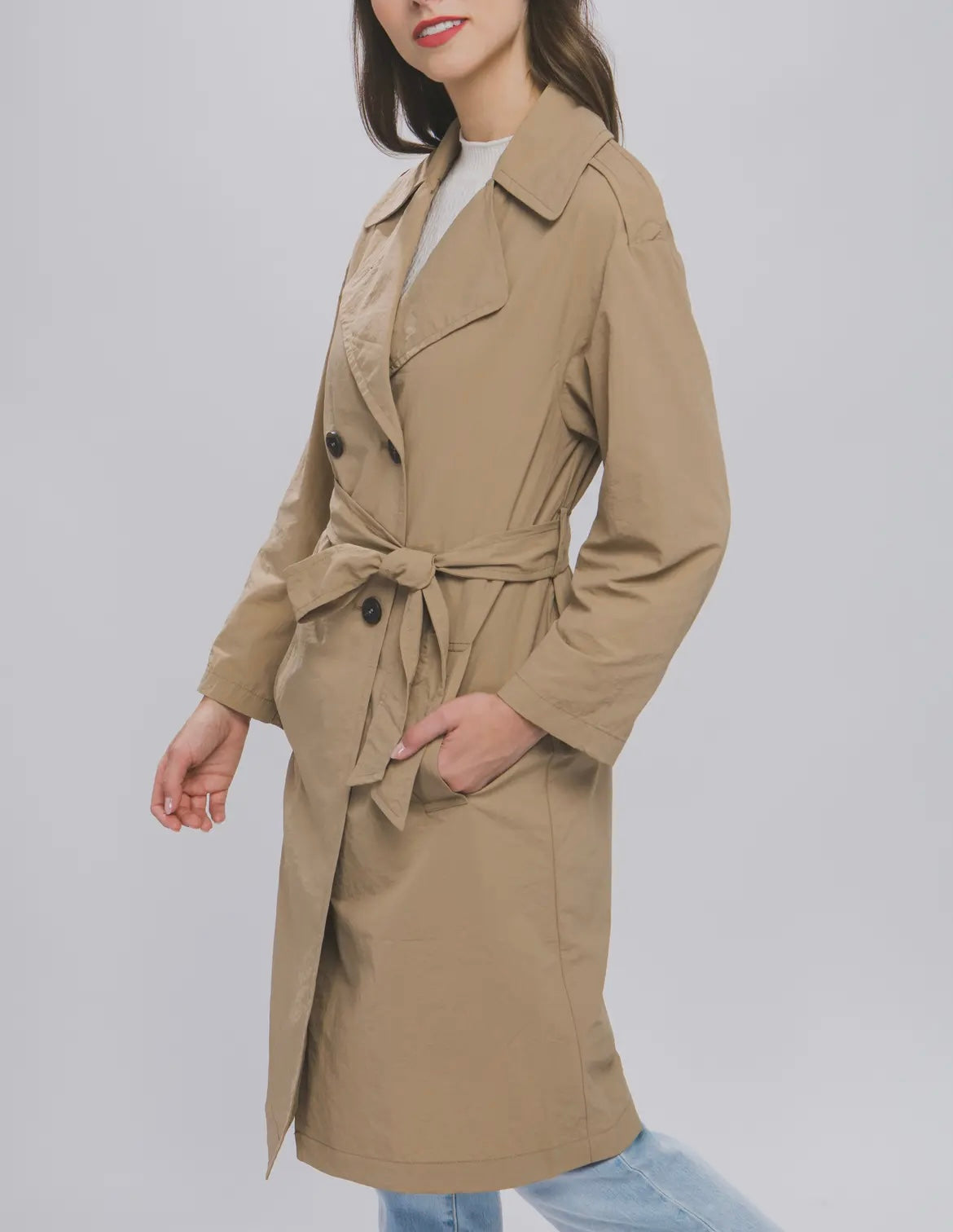 Active Doublebreasted Trench Coat