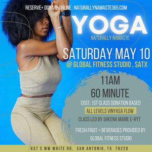 $20 Donation- Global Fitness, Saturday May 10