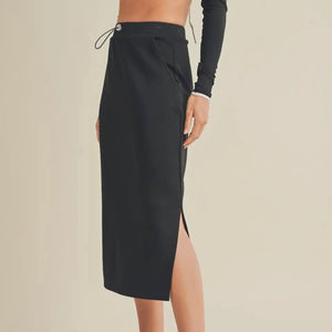 Black Midi Active Skirt