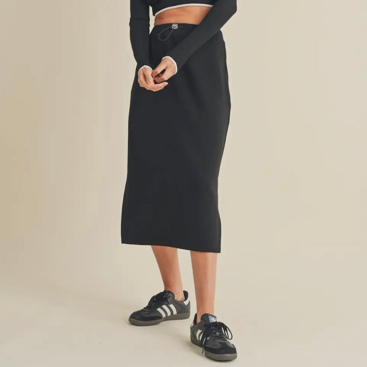 Black Midi Active Skirt*