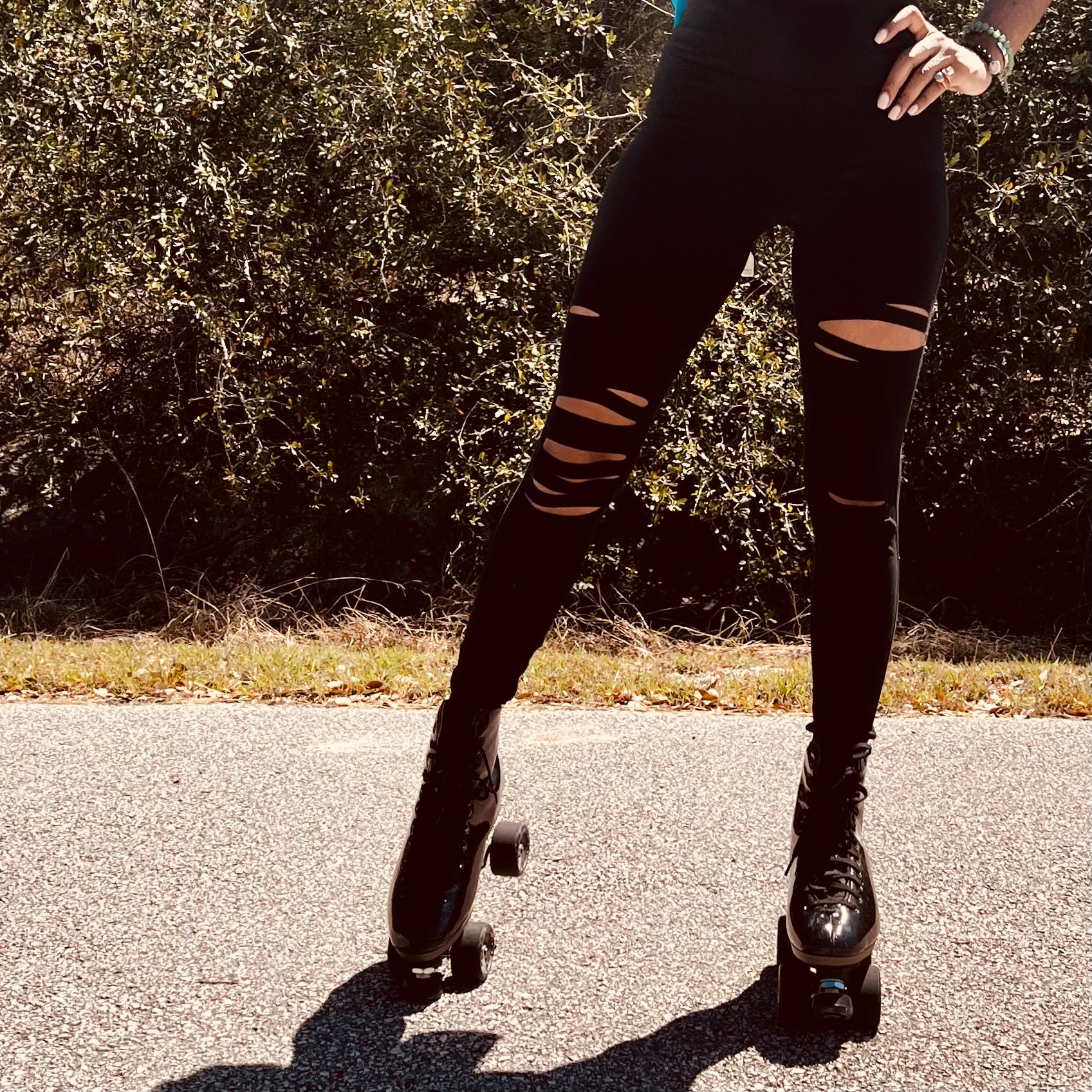 Edgy Laser Cut Leggings