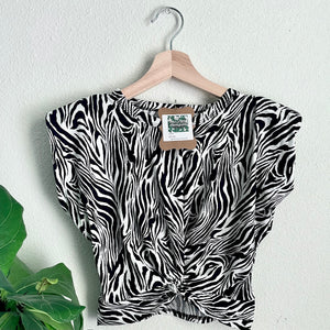 Zebra Print Muscle Top