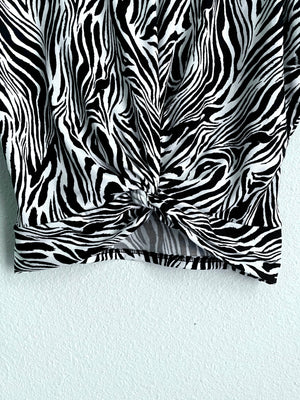 Zebra Print Muscle Top